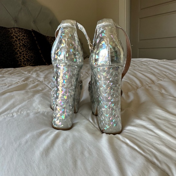 Jeffrey Campbell Holographic Platform Heels Y2K Vintage - Picture 5 of 13